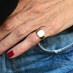 Sterling Silver Signet Ring, Pinkie Ring, Oval Silver Ring, Pinkie Signet Ring, Wholesale Coin Ring, Vintage Jewelry Ring