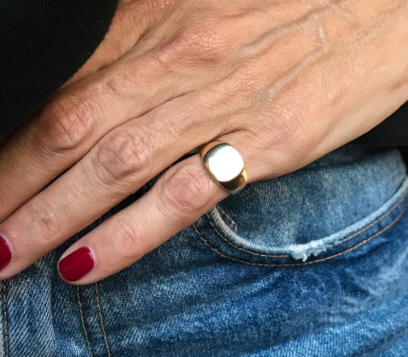 Sterling Silver Ring Pinkie Ring Oval Silver Ring Etsy