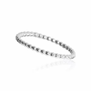 Silver Ball Ring, Gold Ball Ring, Gold Bead Ring, Gold Infinity Ring, Thin Band Ring, Thin Stacking Ring, Gold Stacking Rings