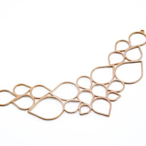 Rose Gold Drops Pendant, Floral Drops Pendant, 1 Pc, Teardrop Findings, Laser Cut Jewelry, Exclusive at Goldie Supplies