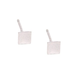 Tiny Square Earrings, Silver Square Studs, Square Stud Earrings, Geometric Jewelry, Laser Cut, Square Post Earring, Wholesale SIlver Jewelry