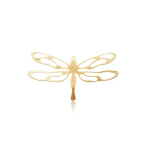 Gold Dragonfly Pendant, 1 Pc, Large Wings Pendant, Dragonfly Wings Pendant, Wings Connector, Laser Cut Jewelry, Jewelry Supplies