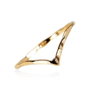 Gold Chevron Ring, Gold Plated Ring, Chevron Ring, Minimalist Ring, Gold V Shaped Ring, Wholesale Ring, Gold Jewelry, Under 10 Dollars