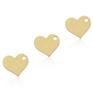Raw Brass Heart Charm, 3 Pcs, Brass Heart Pendant, Raw Brass Charm, Heart Jewelry Findings, Laser Cut Charms, Brass Heart Findings