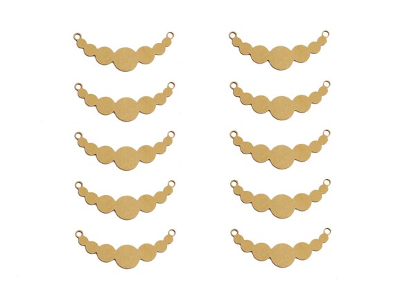 Brass Circle Pendant, 10 Pcs Crown Pendant, Circle Tiara Pendant, Laser Cut Pendant, Jewelry Making Supplies, Exclusive at Goldie Supplies