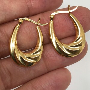 Sterling Silver Hoop Earrings, 1 Pair, Hoop Oval Earrings, Silver 925 Earrings, Silver jewelry, Wholesale Earring, Earring Supply