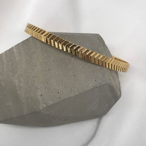 Offene Manschette Armreif, geometrische Chevron Armreif, Gold Armband, verstellbare Manschette Armband, Großhandel Manschette Armband