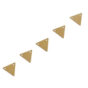 High Quality Tiny Triangle Charms, 5 Pcs, Gold Triangle Brass, Geometric Pendant, Stamping Blank Triangle, Laser Cut, Jewelry Making