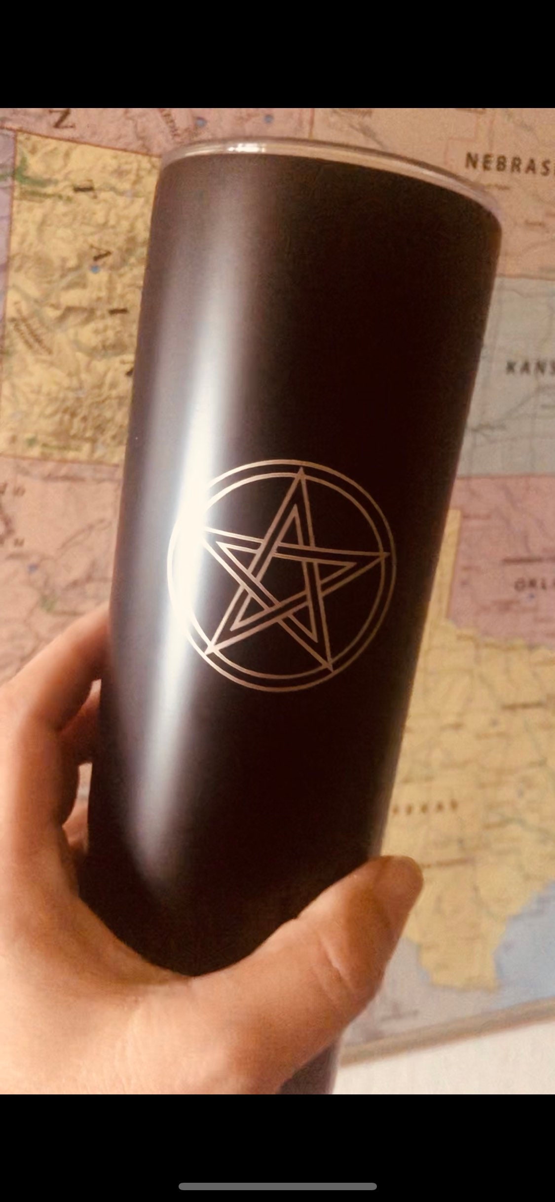 Various Tumblers Star Sigil Symbol Black Matte Tumbler 20 Oz