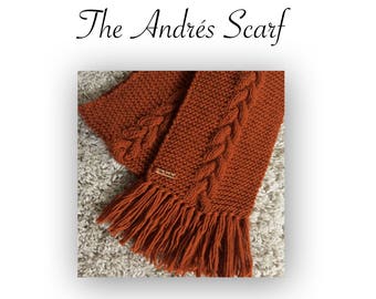 The Andrés Scarf | PDF Knitting Pattern | Instant Download | Beginner/Easy Level