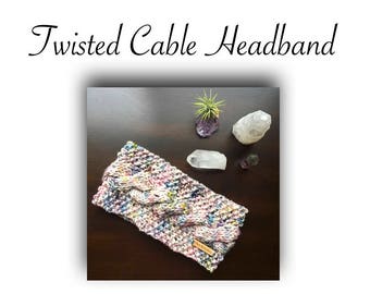 Twisted Cable Headband  | Instant Download | PDF Knitting Pattern | Easy & Beginner Level