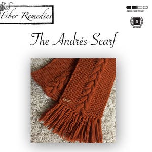 The Andrés Scarf PDF Knitting Pattern Instant Download Beginner/Easy Level image 1