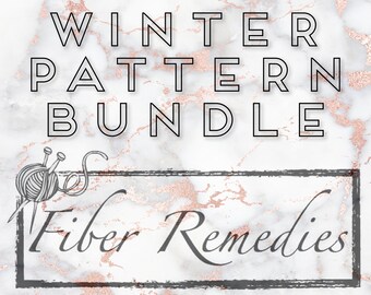 Fiber Remedies Winter Pattern Bundle | FIVE PATTERNS  Instant Download | PDF Knitting Pattern | Easy & Beginner Level