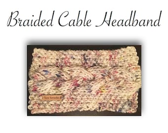 Knit Braided Cable Headband  | Instant Download | PDF Knitting Pattern | Easy & Beginner Level