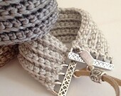 Thick adjustable cuff bracelet
