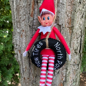 Tire Swing Elf Prop - Christmas Elf or Doll Tire Swing