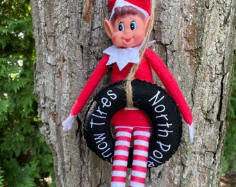 Tire Swing Elf Prop - Christmas Elf or Doll Tire Swing