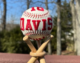 Personalized Baseball, Embroidered Baseball, Softball, Custom Baseball Gift, for kids, for Father’s Day, for sports fan Custom Gift Baseball