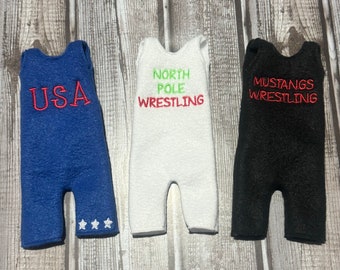 Elf Wrestling Singlet, Custom Elf Outfit, Elf Shirt, Christmas Elf, Personalized Wrestling Outfit for Elf