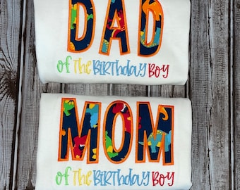 Matching Family Birthday Shirts, Mom Dad Sister Brother of the Birthday Boy, for Birthday Party, any theme personalized, custom, embroidered