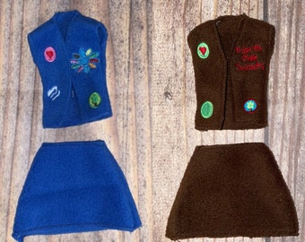 Girl Elf or Doll Outfit, elf uniform, elf skirt, vest for elf, for Christmas