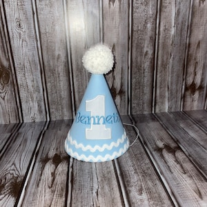Personalized Birthday Hat, Party Hat, Embroidered Birthday Hat, First Birthday Hat, Second Birthday Hat, Custom Birthday Hat, Boys Birthday