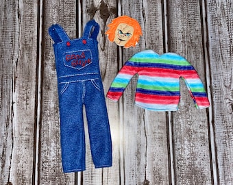 Scary Child Elf Costume, Halloween Elf Costume,  Doll Outfit, Christmas Elf Outfit, Elf Shirt, Elf Ideas