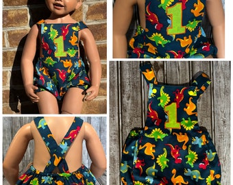 Romper, Playsuit, Birthday Outfit, For Boys, For Girls, For 1st Birthday, Custom, Embroidered, Personalized Romper