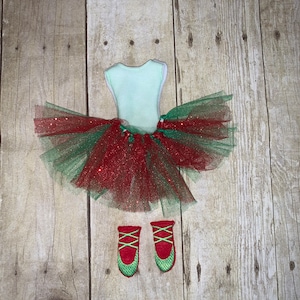 Ballerina Doll Elf Outfit, Dancer, Tutu, Ballet, leotard, Ballet Slippers, Christmas Doll Elf Costume, ballerina outfit for elf, girl elf