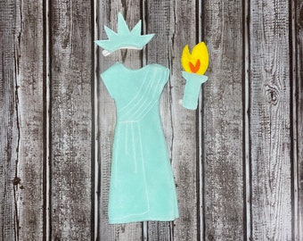 Statue of Liberty Elf Outfit, American Elf Outfit, Christmas Elf Shirt