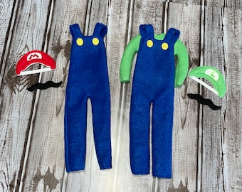 Gaming Brothers Elf Costume, Super Elf Costume, Christmas Elf Outfit, elf sweater, elf shirt, elf overalls, outfit for elf, for Christmas