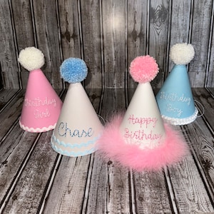 Birthday Hat, Custom Embroidered Hat for Birthday, First Birthday Hat, Girls Birthday Hat, Boys Birthday Hat, Birthday Hat for Baby