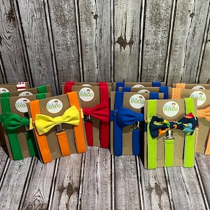 Boys Suspenders, Bow Tie and Suspenders for Boys, for toddlers, for baby, for birthday, for special occasion, custom suspenders, adjustable