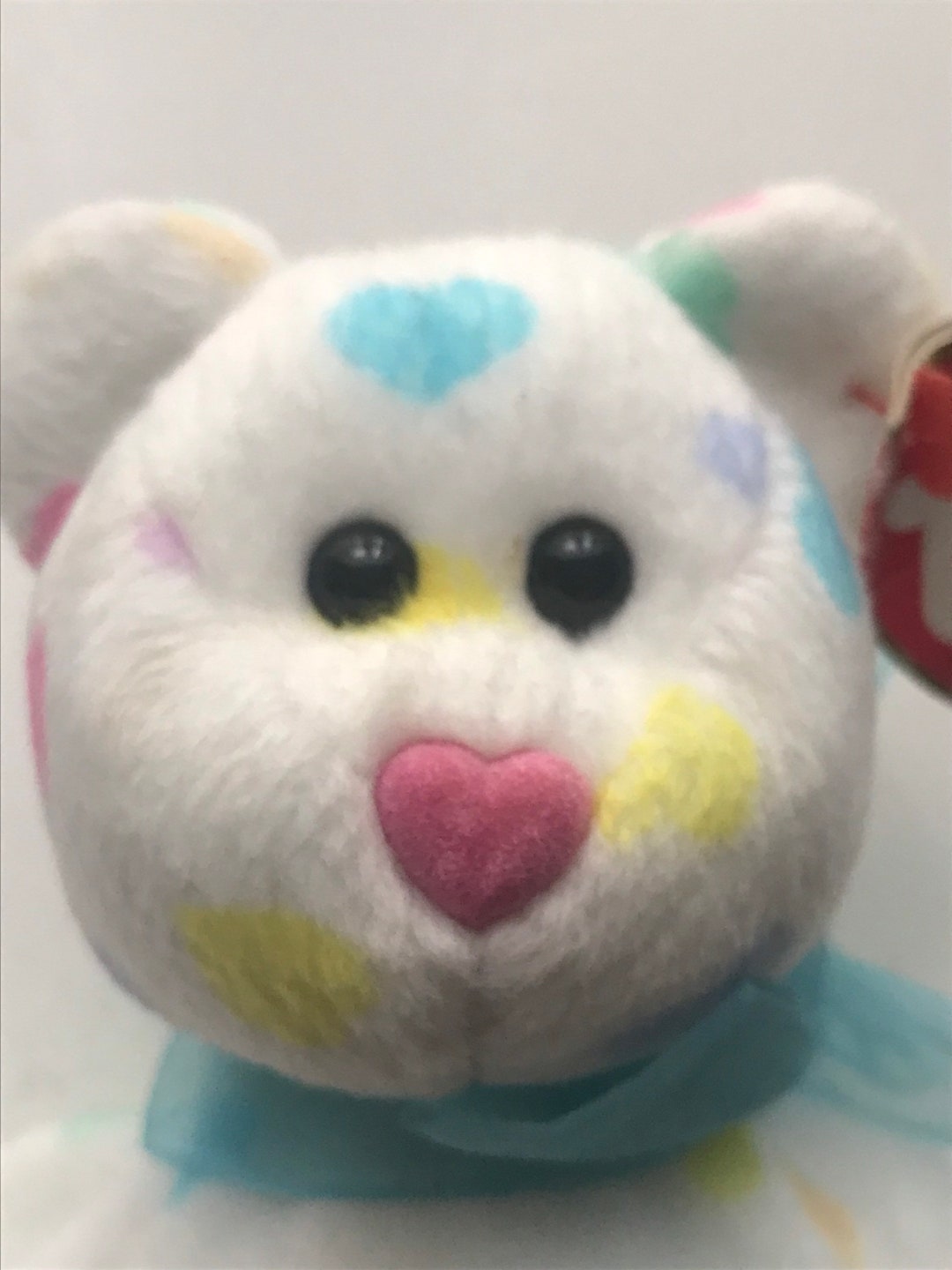Ty Kissme Heart Bear Plush Beanie Baby Vintage Collectable Etsy