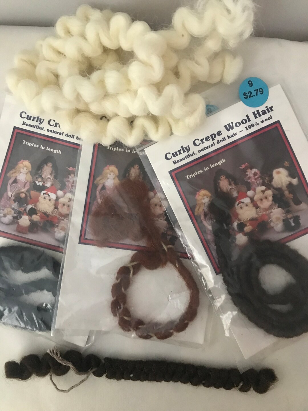 Braided Curly Crepe Wool Doll Hair Doll Beard Hair Etsy