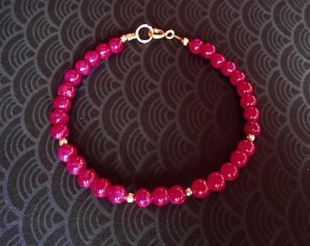 Bracelet Ruby and 14K Gold Filled