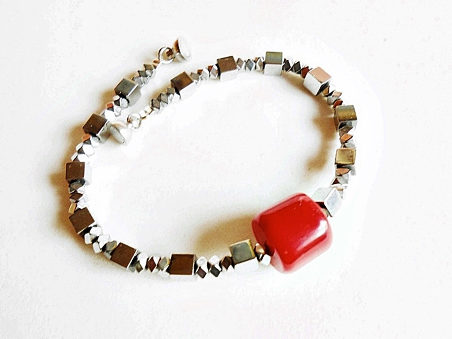 bracciale argento 925 conchiglie e coralli - Gioielleria Marcelli