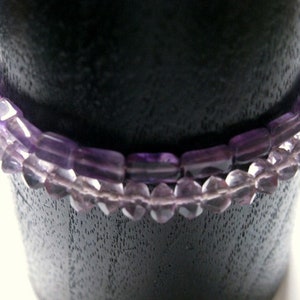 Bracelet Amethyst lilac and 925 sterling silver image 5