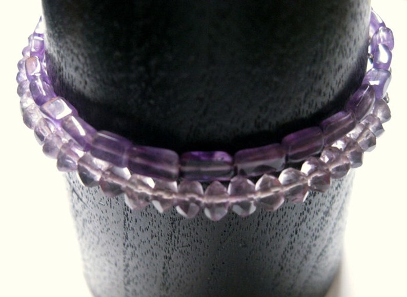 Bracelet Amethyst lilac and 925 sterling silver image 5