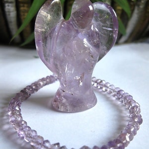 Bracelet Amethyst lilac and 925 sterling silver image 3