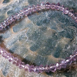 Bracelet Amethyst lilac and 925 sterling silver image 2