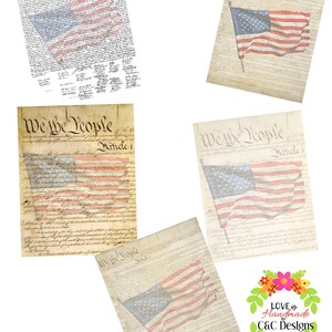 Americana Erklärung Printables