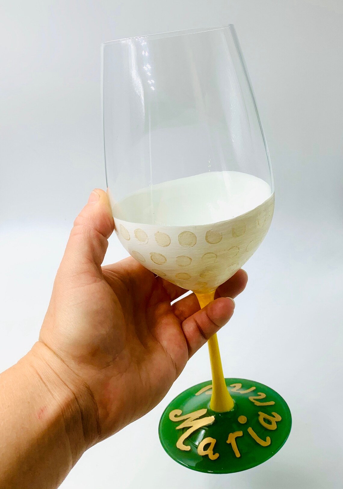 Golf Wine Glasses Hand Painted Golf Glasses Gift for Etsy