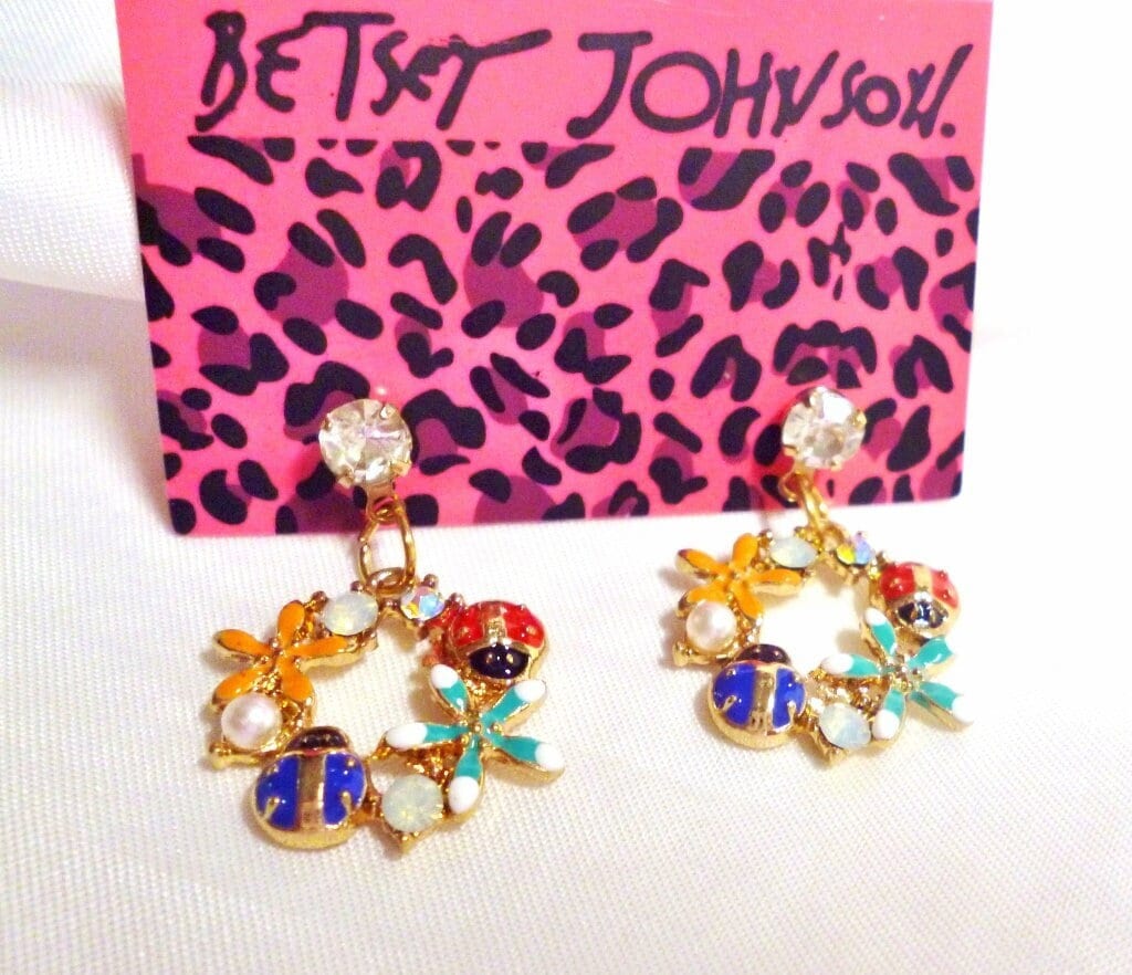Betsey johnson shop ladybug earrings