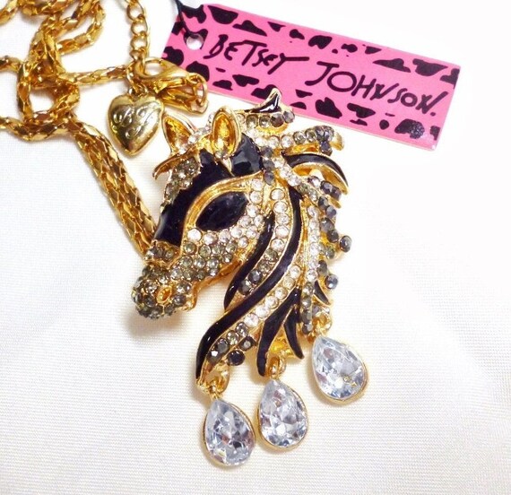 Betsey johnson outlet zebra necklace