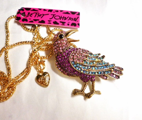 Betsey johnson bird best sale necklace
