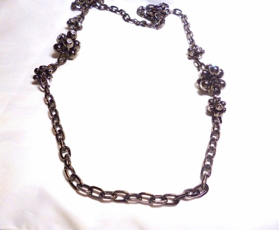 KJL Necklace Dark Brown w/ Crystal Clusters Kenne… - image 2
