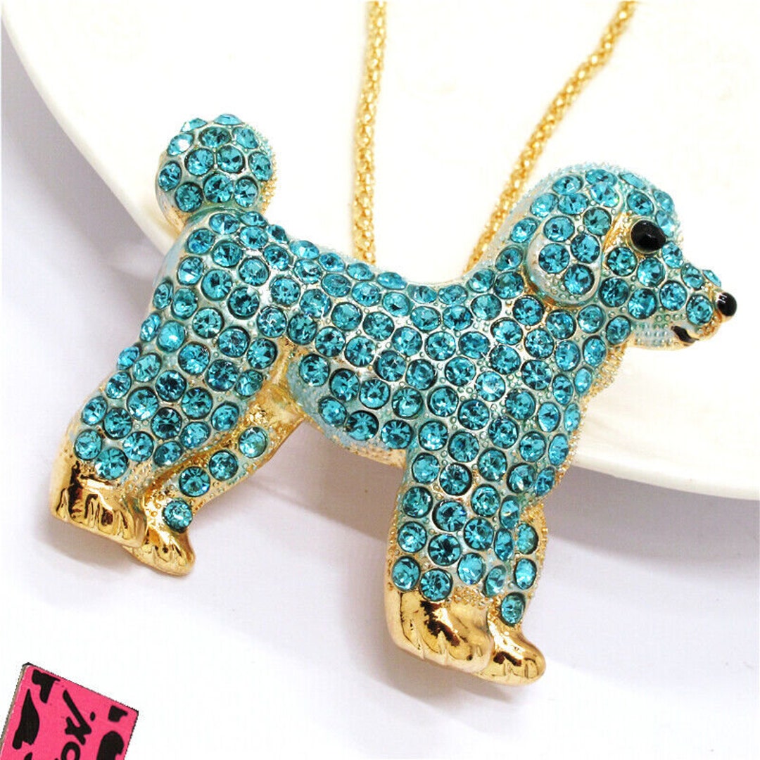 Betsey Johnson Poodlelabradoodlegoldendoodle Dog Necklace Etsy