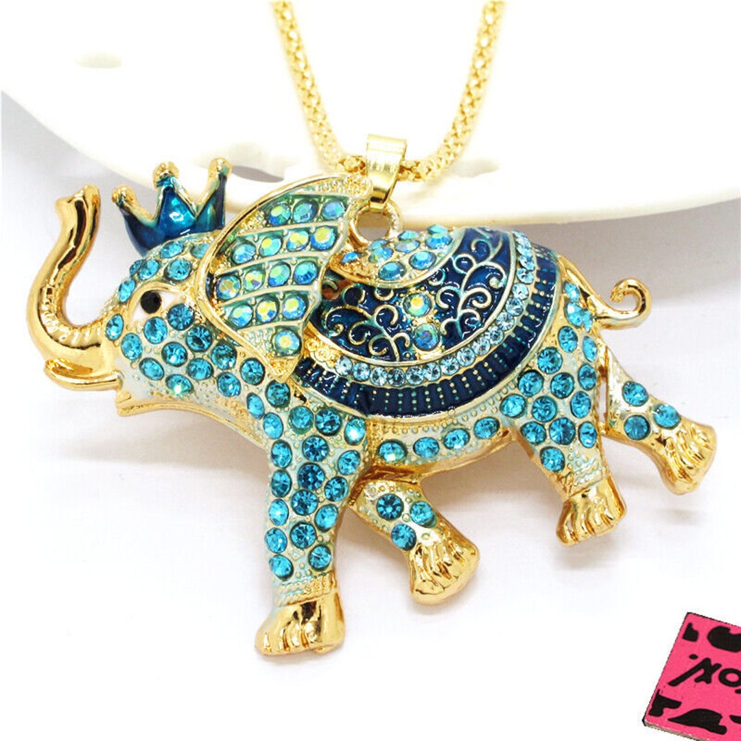 Betsey johnson cheap elephant necklace