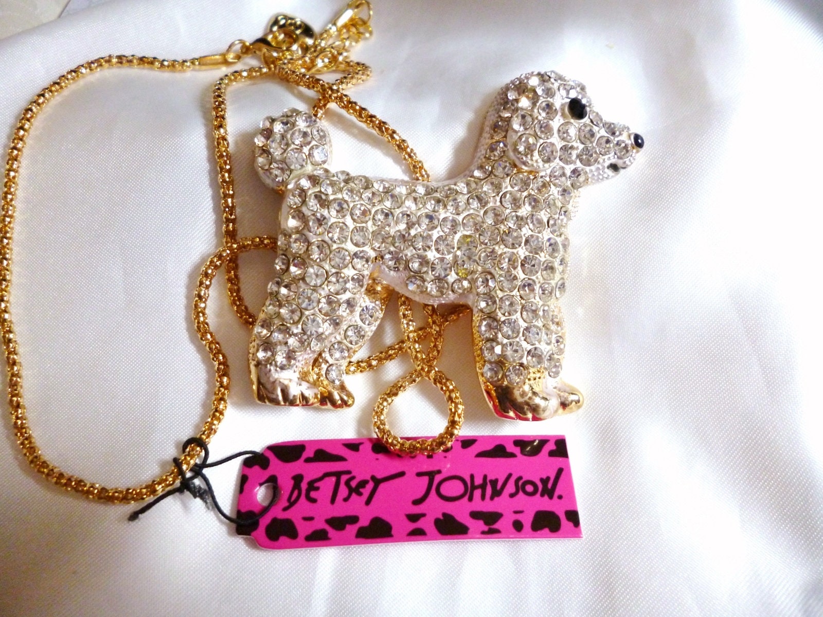 Betsey Johnson Poodle labradoodle goldendoodle Dog Necklace